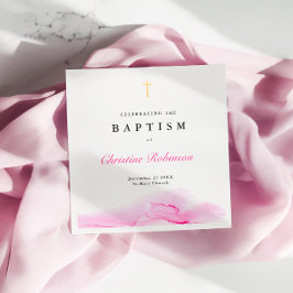 Girl Roos Ink Christening Baptism Gold Cross Servet