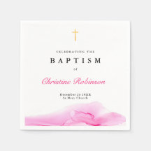Girl Roos Ink Christening Baptism Gold Cross