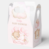Girl roze Beer Baby shower Favor Box Bedankdoosjes (Geopend)