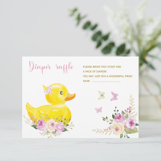 Girl Rubber Duck-loerkaarten (Staand voorkant)