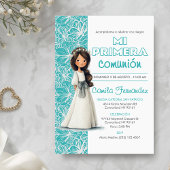 Girl’s First Communion Cute Catholic Religious Kaart