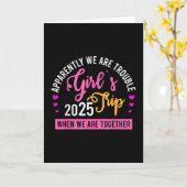 Girl’s Trip 2025 Summer Beach Weekend Vacation Wom Kaart (Gele Bloem)