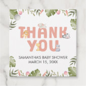 Girl Safari Animal Baby Shower  Bedankjes Labels (Voorkant)