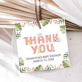 Girl Safari Animal Baby Shower Bedankjes Labels