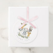 Girl Safari Animals Baby shower Bedankjes Labels