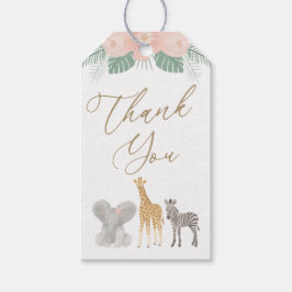 Girl Safari Animals Baby shower Cadeaulabel