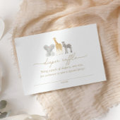 Girl Safari Animals Baby shower Diaper Raffle Informatiekaartje
