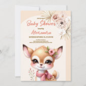 Girl Safari Animals Baby shower Kaart (Voorkant)