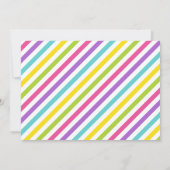 Girl Safari Animals Birthday Party Train Kaart (Achterkant)