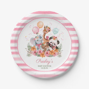 Girl Safari Animals Papieren Bordje