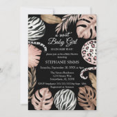 Girl Safari Baby shower Kaart (Voorkant)