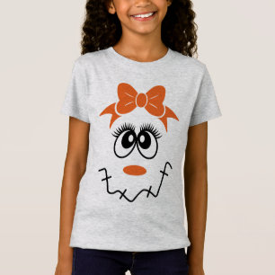 Girl Scarecrow Face met Bow T-shirt