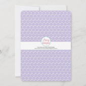 Girl Schaats Birthday Party Kaart (Achterkant)