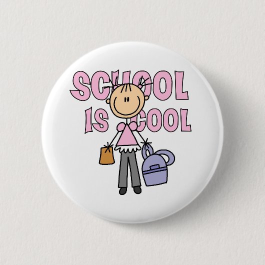 Girl School is Cool Ronde Button 5,7 Cm (Voorkant)