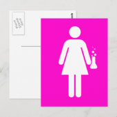 Girl Scientist Briefkaart (Voorkant / Achterkant)