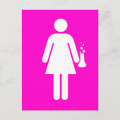 Girl Scientist Briefkaart (Voorkant)