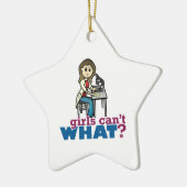 Girl Scientist Keramisch Ornament (Links)