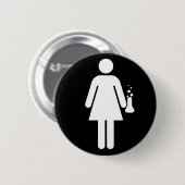 Girl Scientist Ronde Button 5,7 Cm (Voorkant /achterkant)