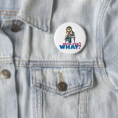 Girl Scientist Ronde Button 5,7 Cm (In situ)