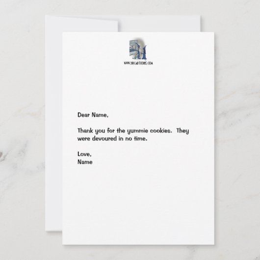 Girl Scout Bedankt Card (Achterkant)