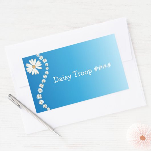 Girl Scout Daisy Rechthoekige Sticker (Envelop)