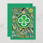 Girl Scout Eer Beterschap op Award Ster Car Briefkaart (Voorkant / Achterkant)