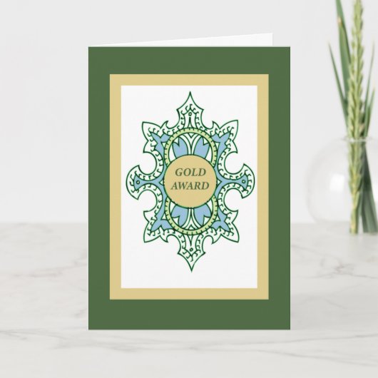 Girl Scout Gold Award - Gefeliciteerd Kaart (Voorkant)