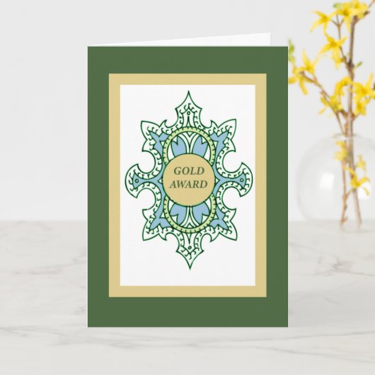 Girl Scout Gold Award - Gefeliciteerd Kaart (Gele Bloem)