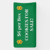 Girl Scout Green Dollar Sign Cookie For Sale Spandoek (Verticaal)