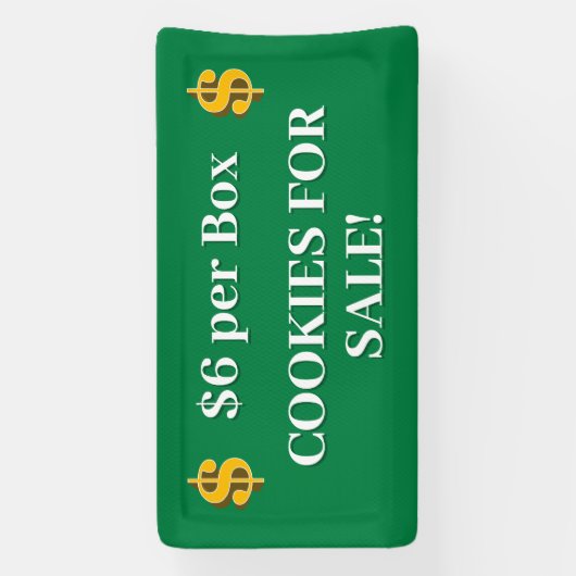 Girl Scout Green Dollar Sign Cookie For Sale Spandoek (Verticaal)