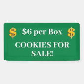 Girl Scout Green Dollar Sign Cookie For Sale Spandoek (Horizontaal)