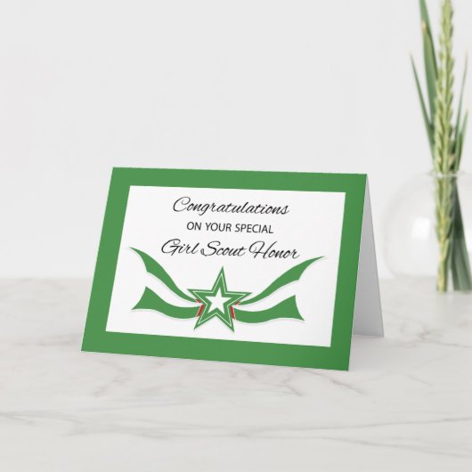 Girl Scout Honor Gefeliciteerd met de onderscheidi Kaart (Voorkant)