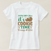 Girl Scout It's Cookie Time Custom T-shirt (Design voorkant)