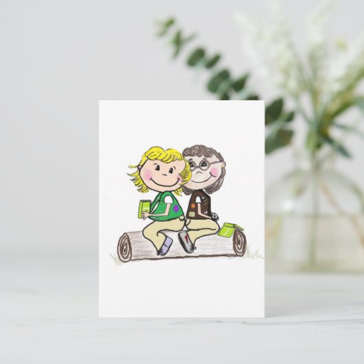 Girl Scout Junior Brownie Briefkaart (Staand voorkant)