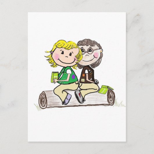 Girl Scout Junior Brownie Briefkaart (Voorkant)