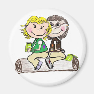 Girl Scout Junior Brownie Magneet