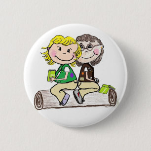 Girl Scout Junior Brownie Ronde Button 5,7 Cm