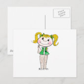 Girl Scout Junior die de belofte gestand doet Briefkaart (Voorkant / Achterkant)