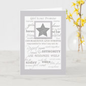 Girl Scout Silver Award Gefeliciteerd met Star Kaart (Gele Bloem)