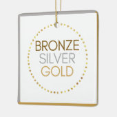 Girl Scout Triple Metal Kerstornament Keramisch Ornament (Links)