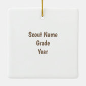 Girl Scout Triple Metal Kerstornament Keramisch Ornament (Achterkant)