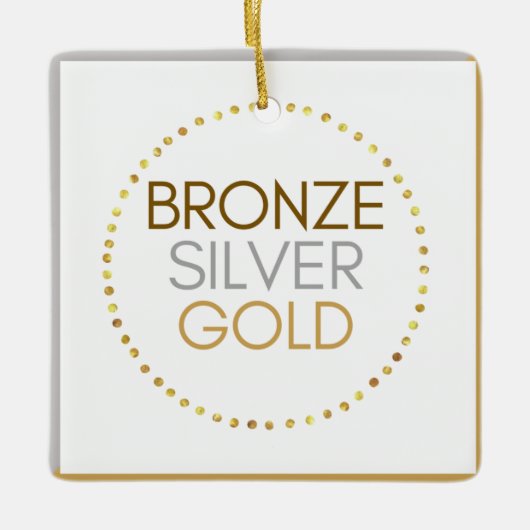 Girl Scout Triple Metal Kerstornament Keramisch Ornament (Voorkant)