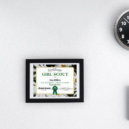 Girl Scouting Daisies Service Certificate Sjabloon