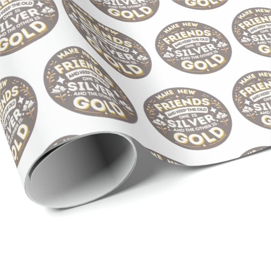 Girl Scouting Make New Friends Gift Wrap Cadeaupapier (Rol Hoek)