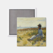 Girl Seated door het Zee Magneet (Voorkant / Achterkant)