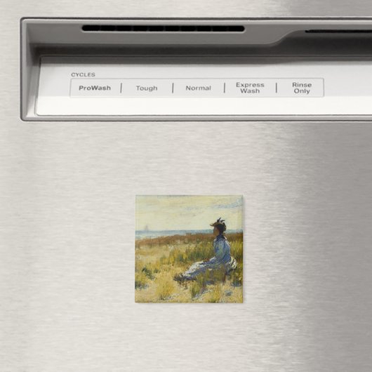 Girl Seated door het Zee Magneet (Insitu (Vaatwasser))