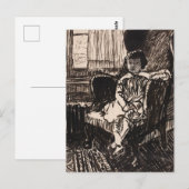 Girl Seated in stoel (ca. 1917-1918) Canvas Print Briefkaart (Voorkant / Achterkant)