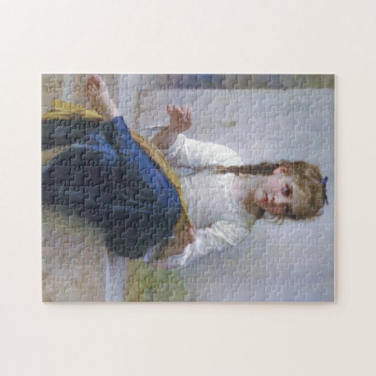 Girl Sewing, Bouguereau Legpuzzel (Horizontaal)