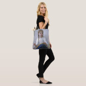 Girl Sewing, Bouguereau Tote Bag (Op model)