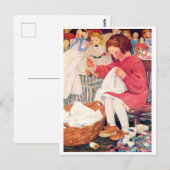 Girl Sewing, Jessie Willcox Smith Briefkaart (Voorkant / Achterkant)